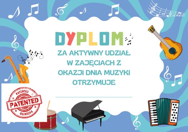 Dyplom - Dzień Muzyki