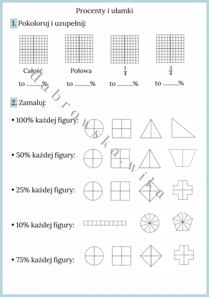 Procenty i ułamki część 1