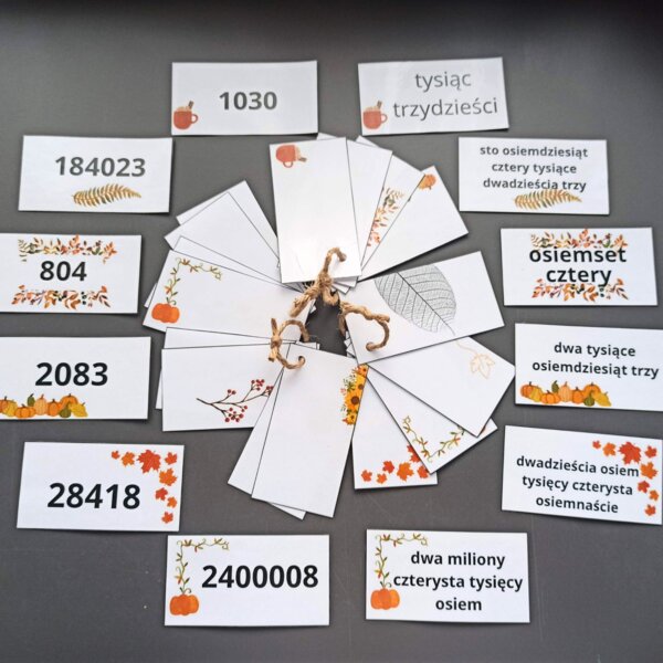 Gra terenowa - ZAPIS SŁOWNY LICZB