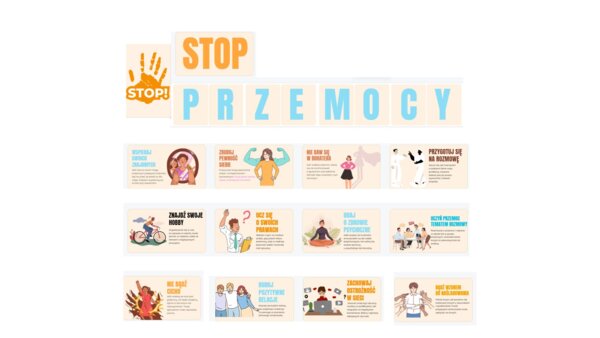 Gazetka szkolna – STOP PRZEMOCY! – Gazetka szkolna nt. agresji/przemocy wśród młodzieży (wersja 2)