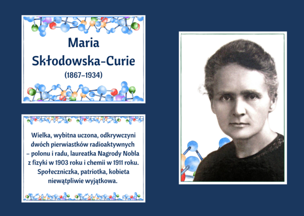 MARIA SKŁODOWSKA - CURIE – gazetka – biblioteka – świetlica – 21 stron – wersja 1