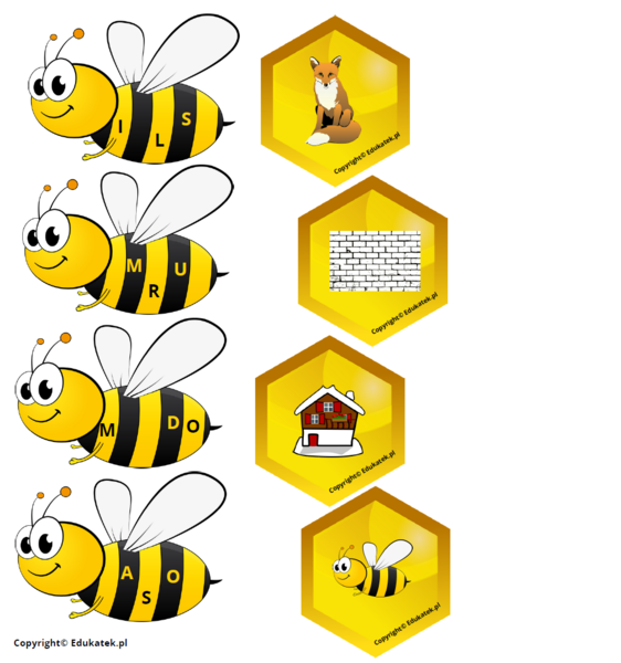 Rozsypanka literowa – nauka czytania