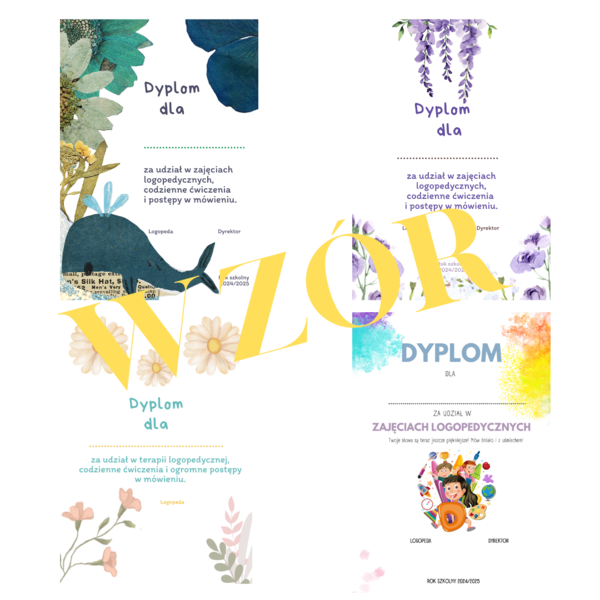 DYPLOMY - ZAJĘCIA LOGOPEDYCZNE | TERAPIA LOGOPEDYCZNA