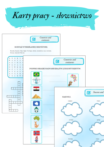 Brainy 5 unit 1 - karty pracy słownictwo