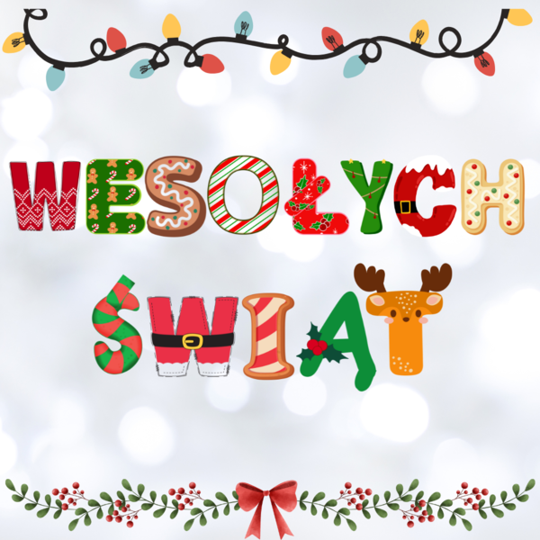WESOŁYCH ŚWIĄT - girlanda