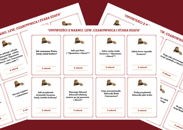 "OPOWIEŚCI Z NARNII. LEW, CZAROWNICA I STARA SZAFA" – gra „5 sekund”