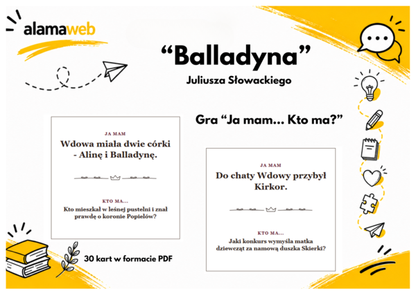 "Balladyna" - gra karciana "Ja mam... Kto ma?"