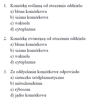 Komórka roślinna i zwierzęca