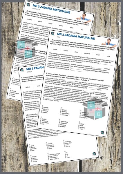 Matura rozszerzona – karty pracy Use of English – zestaw 14 działów – zadanie z lukami (słowotwórstwo) i wybór wielokrotny