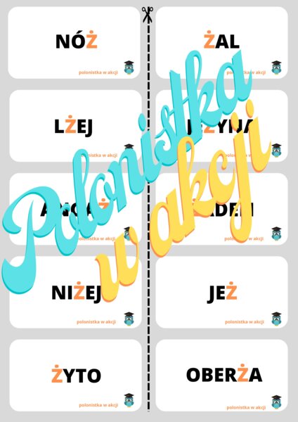 Domino ortograficzne z ,,ż"