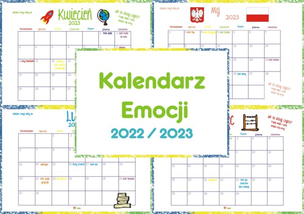 Przedszkole. Kalendarz Emocji 2022/2023
