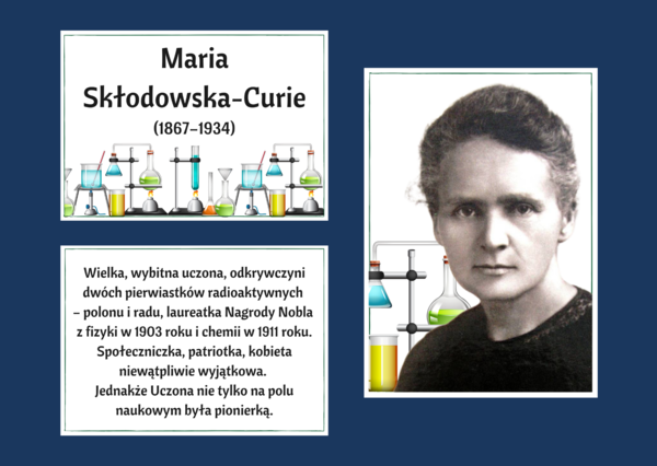 MARIA SKŁODOWSKA - CURIE – gazetka – biblioteka – świetlica – 21 stron – wersja 2