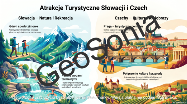 Atrakcje turystyczne Czech i Słowacji   geografia klasa 6 sketchnotka