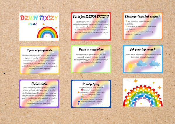 Dzień Tęczy - gazetka + zadanie