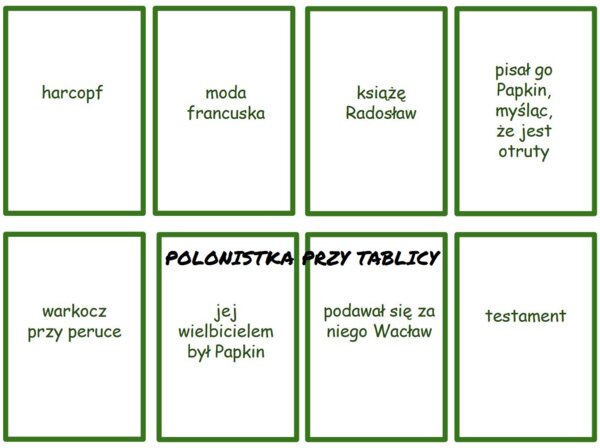 "Zemsta" karty typu memo, memory, pamięć