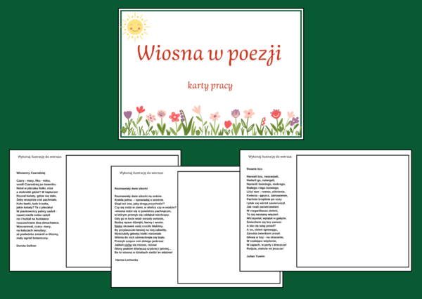 WIOSNA – WIERSZE – karty pracy – karta pracy – biblioteka – świetlica