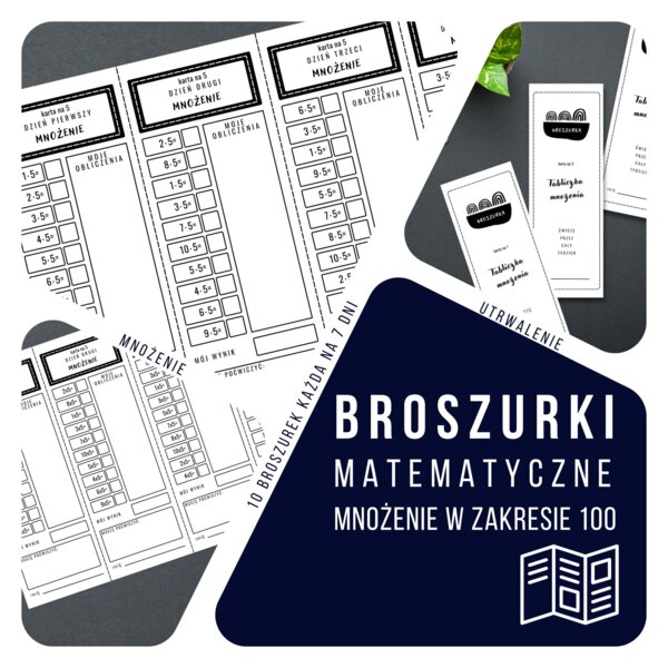 Broszurki - tabliczka mnożenia