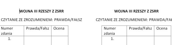 Wojna III Rzeszy z ZSRR - czytanie ze zrozumieniem