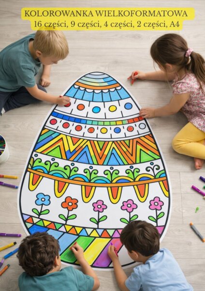 WIELKANOCNA KOLOROWANKA  - zestaw różnych formatów