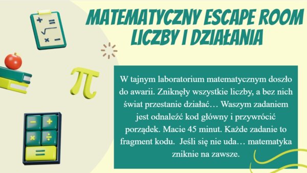 Escape Room - Liczby i działania