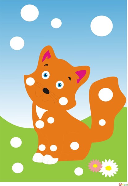 Przedszkole. Kot - wyklejanka