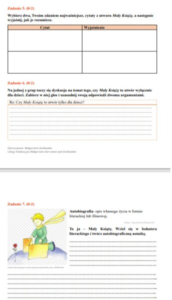 Karta pracy "Mały Książę"