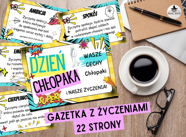 DZIEŃ CHŁOPAKA - gazetka z życzeniami, 22 strony