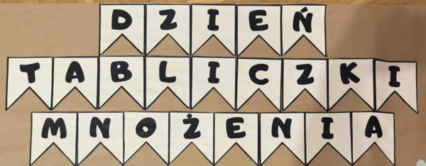 Napis dzień tabliczki mnożenia