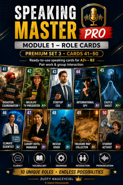 Speaking Master PRO – Role Cards 41–50 | Karty do mówienia A2+–B2