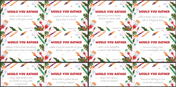 Art and literature (Sztuka i literatura) gra Would you rather /72 kart