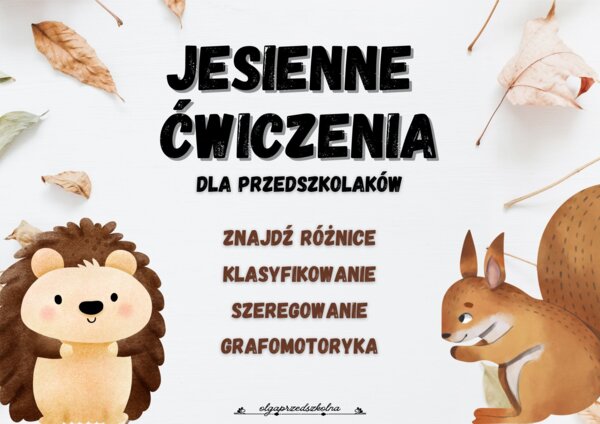 Jesienne ćwiczenia dla przedszkolaków