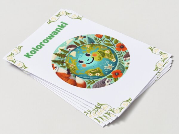 Kolorowanki. Zwierzęta. Rośliny. Grzyby. Sceny związane z ochroną przyrody.