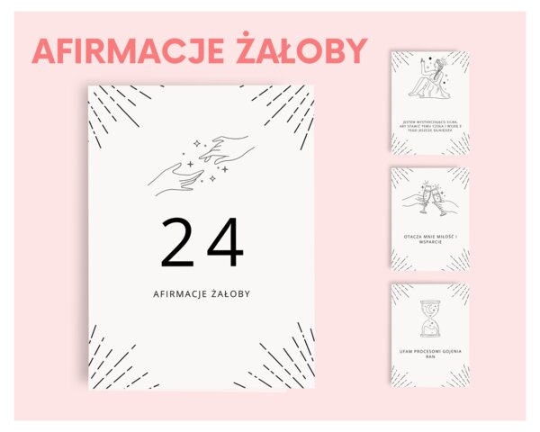 Karty 24 afirmacje żałoby