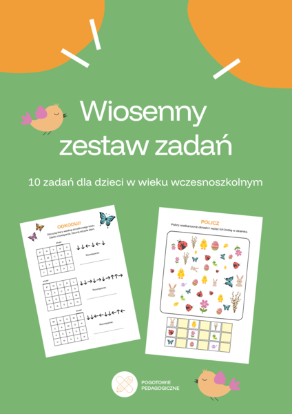 Zestaw zadań wiosennych dla dzieci w klasach 0-3