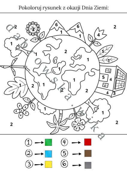 Dzień Ziemi - kolorowanka
