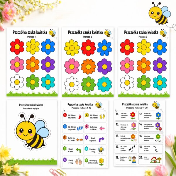 Pszczółka szuka kwiatka - gra dywanowa