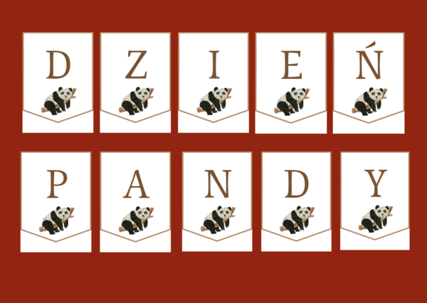 DZIEŃ PANDY – girlanda – napis – gazetka – wersja 4