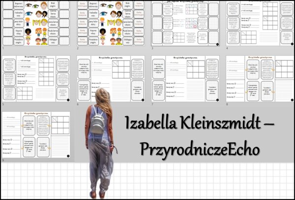 Notatka okienkowa/stacja zadaniowe/notatka/notatka graficzna/karta pracy/sketchnotka „Dziedziczenie cech u człowieka”, „Krzyżówki genetyczne”, „Jak zapisać krzyżówkę genetyczną?” w pdf. Biologia 8 dział „Genetyka”. Materiał wykonany na podstawie podręczn