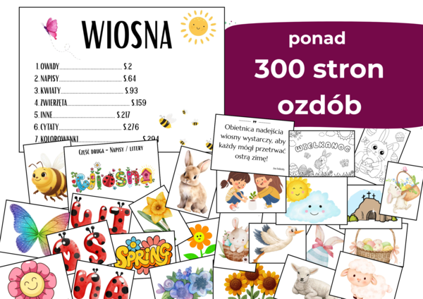 Wiosenno-Wielkanocny Pakiet Dekoracji – 300+ stron / Kompleksowy zestaw materiałów dekoracyjnych i kreatywnych (PROMOCJA!)