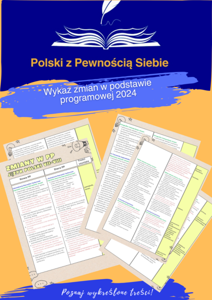 Zmiany w podstawie programowej 2024 z języka polskiego