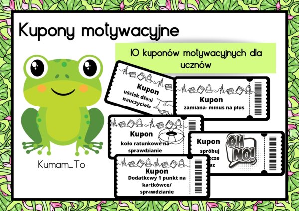 Kupony motywacyjne dla uczniów