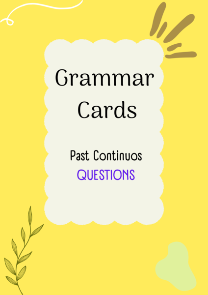 Past Continuous/ Pytania/ Karty do mówienia/ Mówienie/ Speaking/ Konwersacje/ Klasy 4-8/ Klasy 4-6/ Klasy 6-8/ SP/ Warm-up/ Rozgrzewka/ Speaking cards/ Gramatyka/ Grammar/ Speaking cards grammar/ Grammar cards/ E8