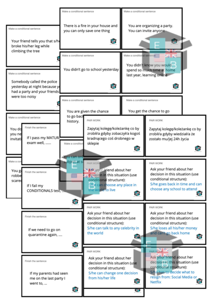 CONDITIONALS – SPEAKING CARDS