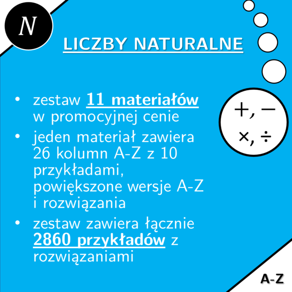 Naturalne liczby | matematyka | zestaw promocyjny