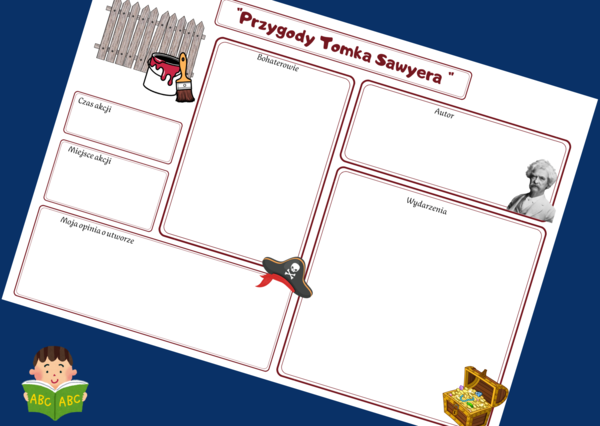 "PRZYGODY TOMKA SAWYERA" – karta pracy – świat przedstawiony