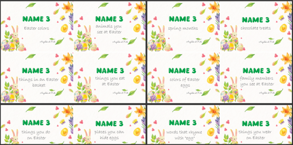 Easter (Wielkanoc) gra Name 3 /56 kart