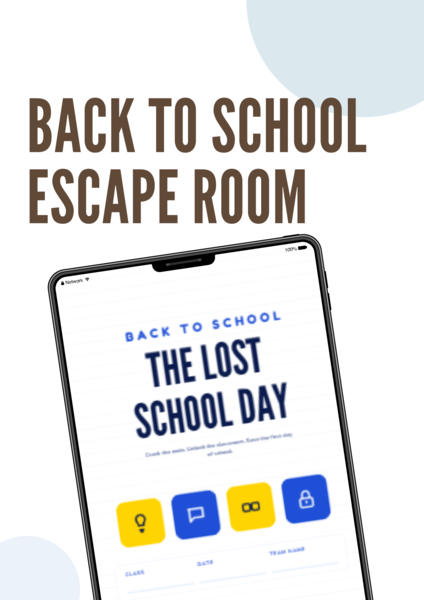 ICE BREAKER - Back to School Escape Room – The Lost School Day | Klasy 4–8