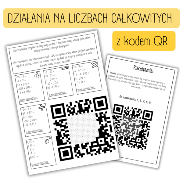 DZIAŁANIA NA LICZBACH CAŁKOWITYCH - kod QR.