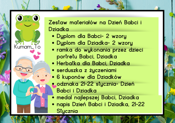Zestaw materiałów- Dzień Babci i Dziadka