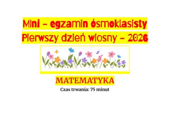 MINI E8 - edycja PIERWSZY DZIEŃ WIOSNY!